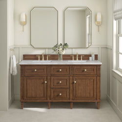 James Martin Lorelai 60" Double Vanity with 3 CM Countertop & FreePower Wireless Charger