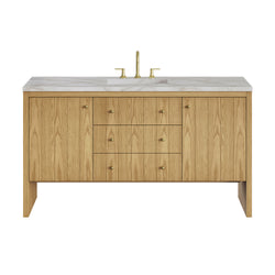 James Martin Hudson 60" Single Vanity with 3 CM Countertop & FreePower Wireless Charger