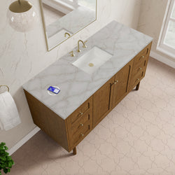 James Martin Laurent 60" Single Vanity with 3 CM Countertop & FreePower Wireless Charger