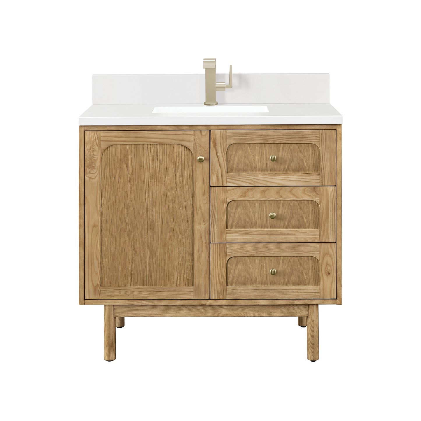 James Martin Laurent 36" Single Vanity with Single Hole 3 CM Countertop and Matching Backsplash