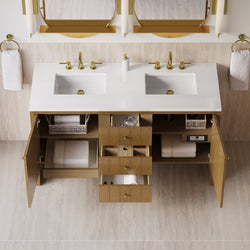 James Martin Hudson 60" Double Vanity with 3 CM Countertop