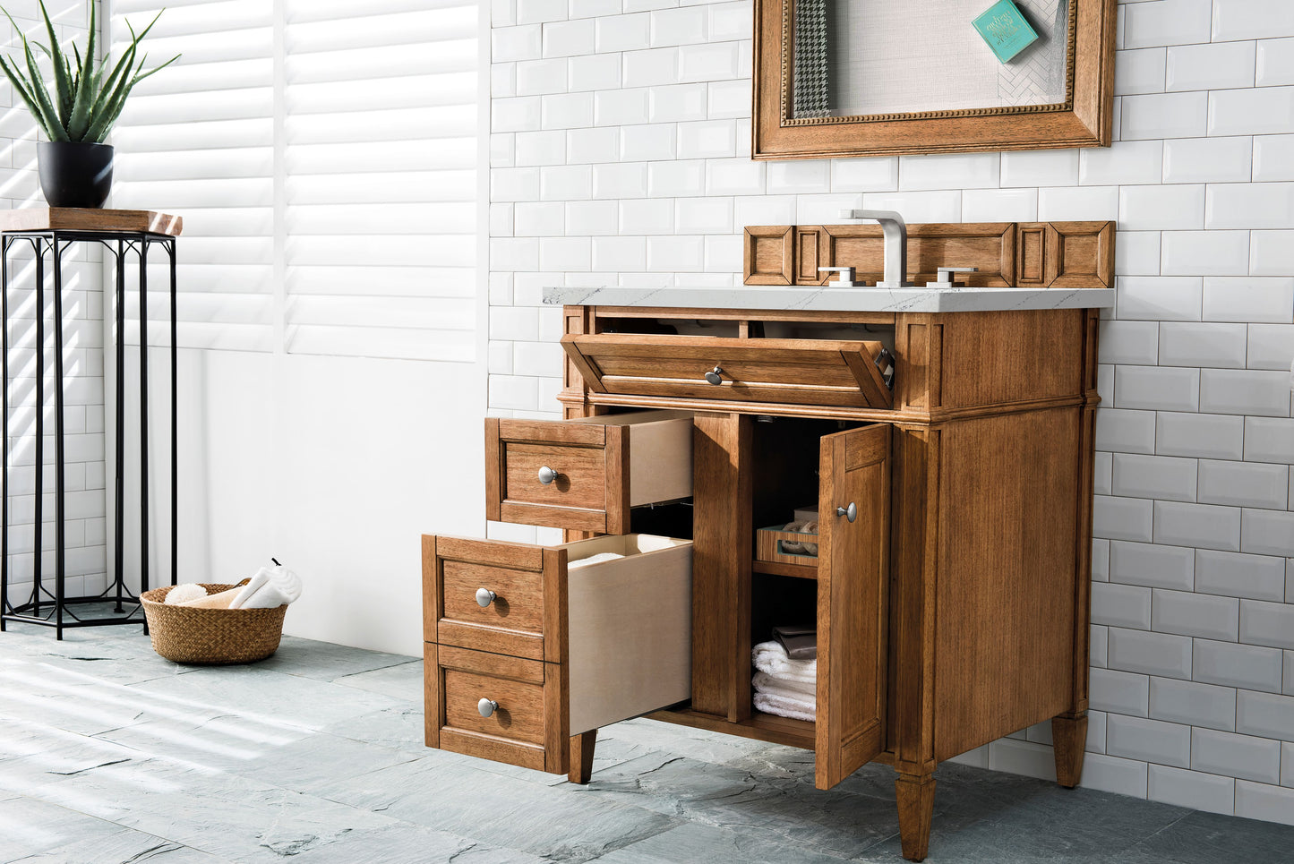 James Martin Brittany 30" Single Vanity with 3 CM Countertop
