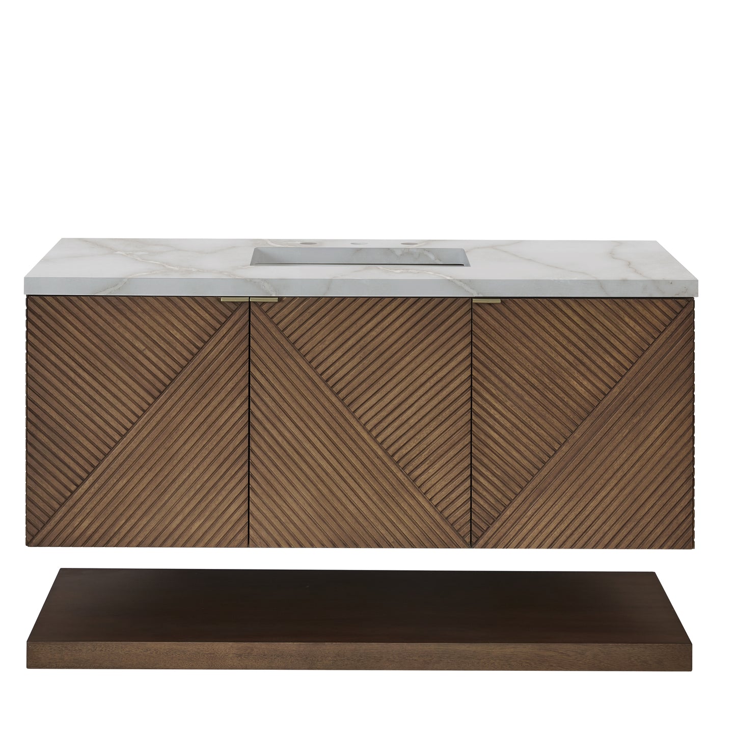 James Martin Marcello 48" Single Vanity, Chestnut with 3CM Top - Luxe Bathroom Vanities