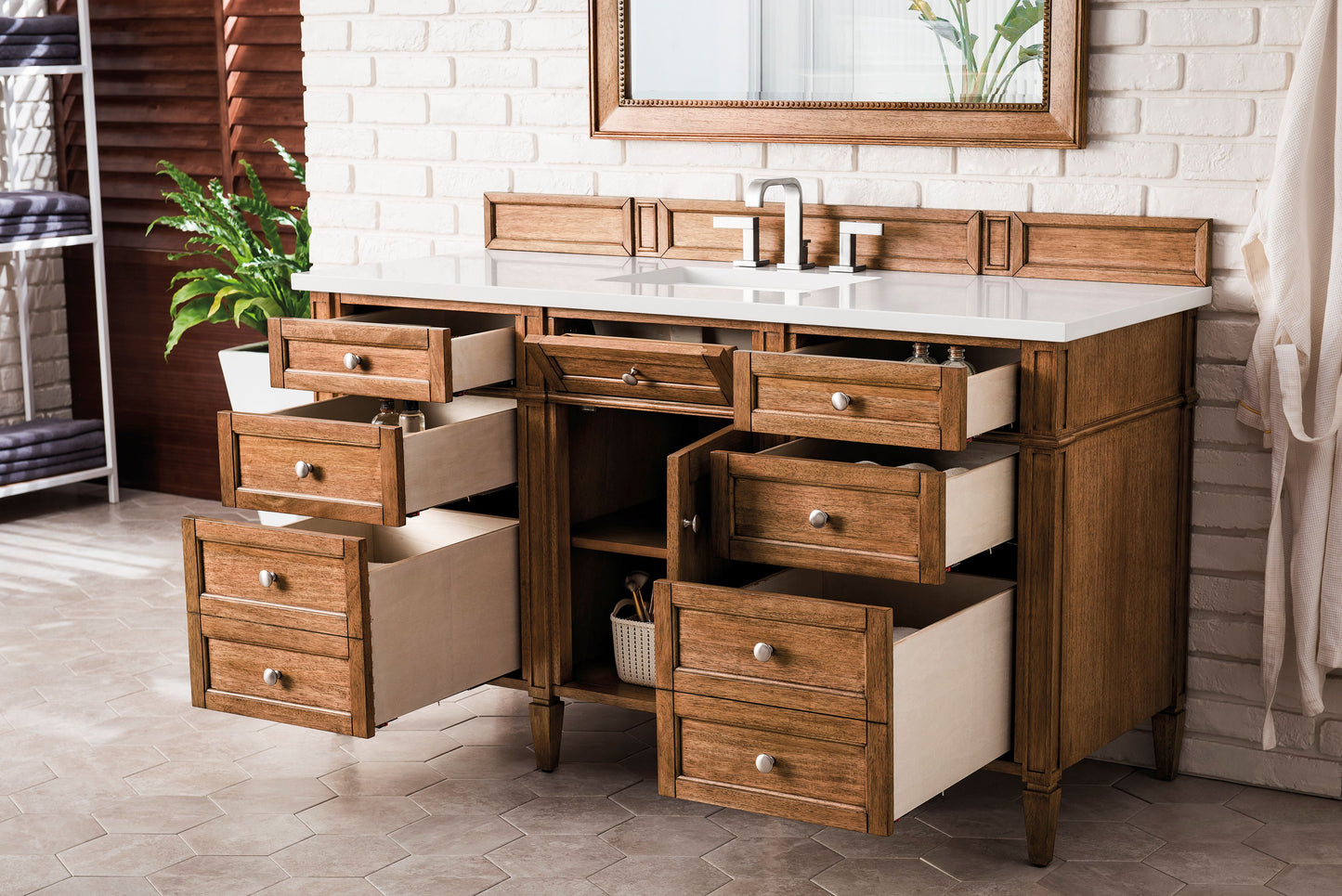 James Martin Brittany 60" Single Vanity with 3 CM Countertop