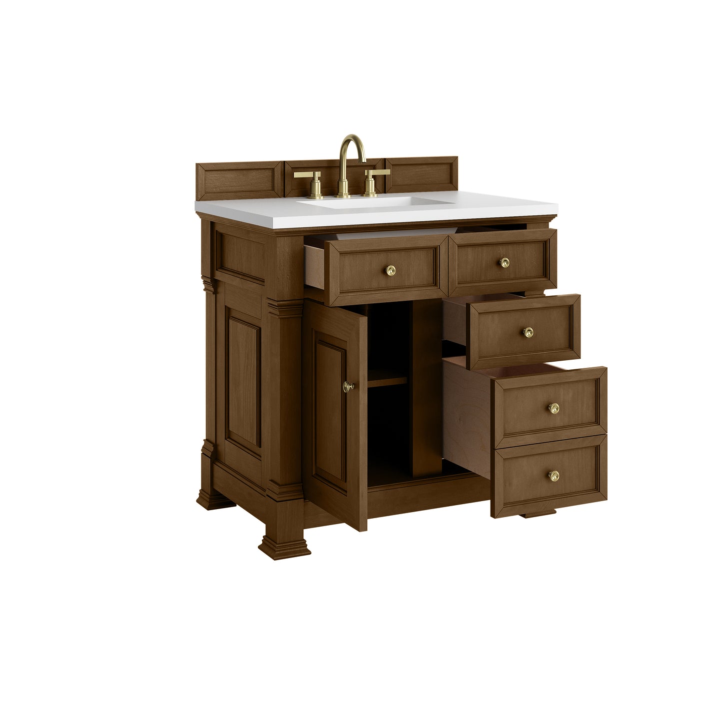 James Martin Brookfield 36" Single Vanity with 3 CM Countertop - Luxe Bathroom Vanities