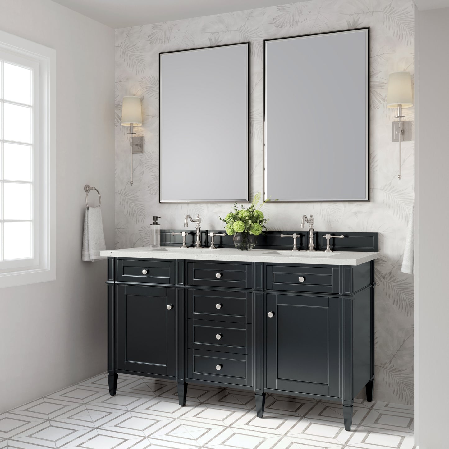 James Martin Brittany 60" Double Vanity with 3 CM Countertop