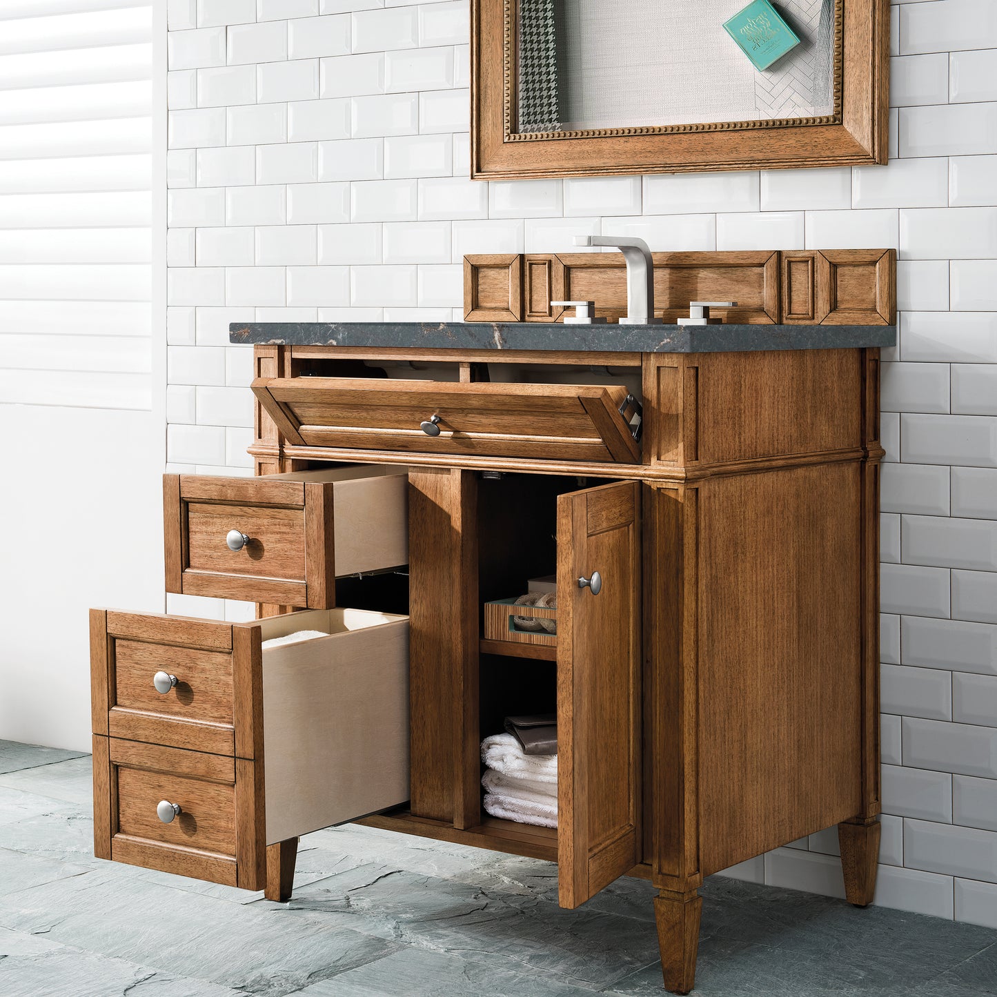 James Martin Brittany 30" Single Vanity with 3 CM Countertop