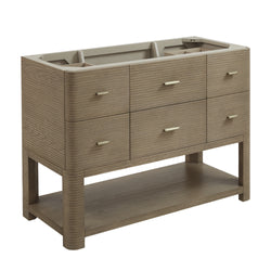 James Martin Lucian 48" Single Vanity, Pebble Oak - Luxe Bathroom Vanities