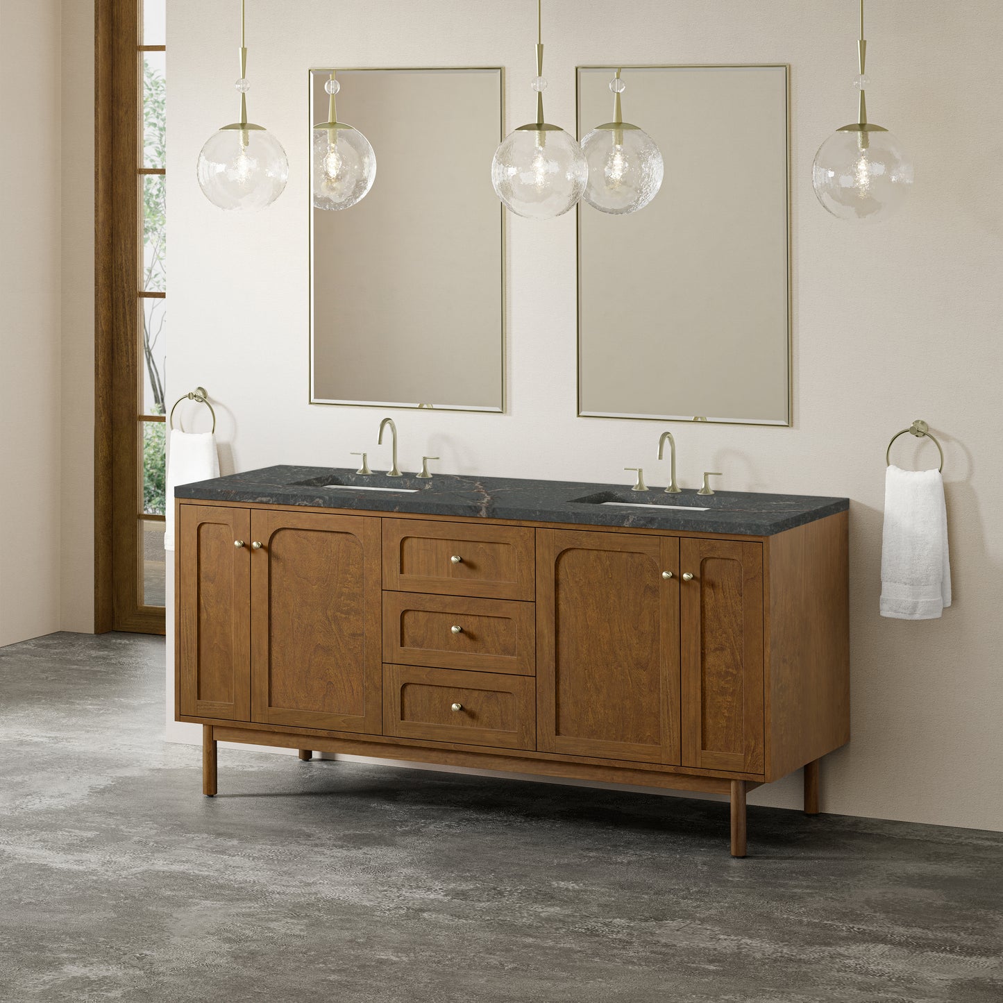 James Martin Laurent 72" Double Vanity with 3 CM Countertop
