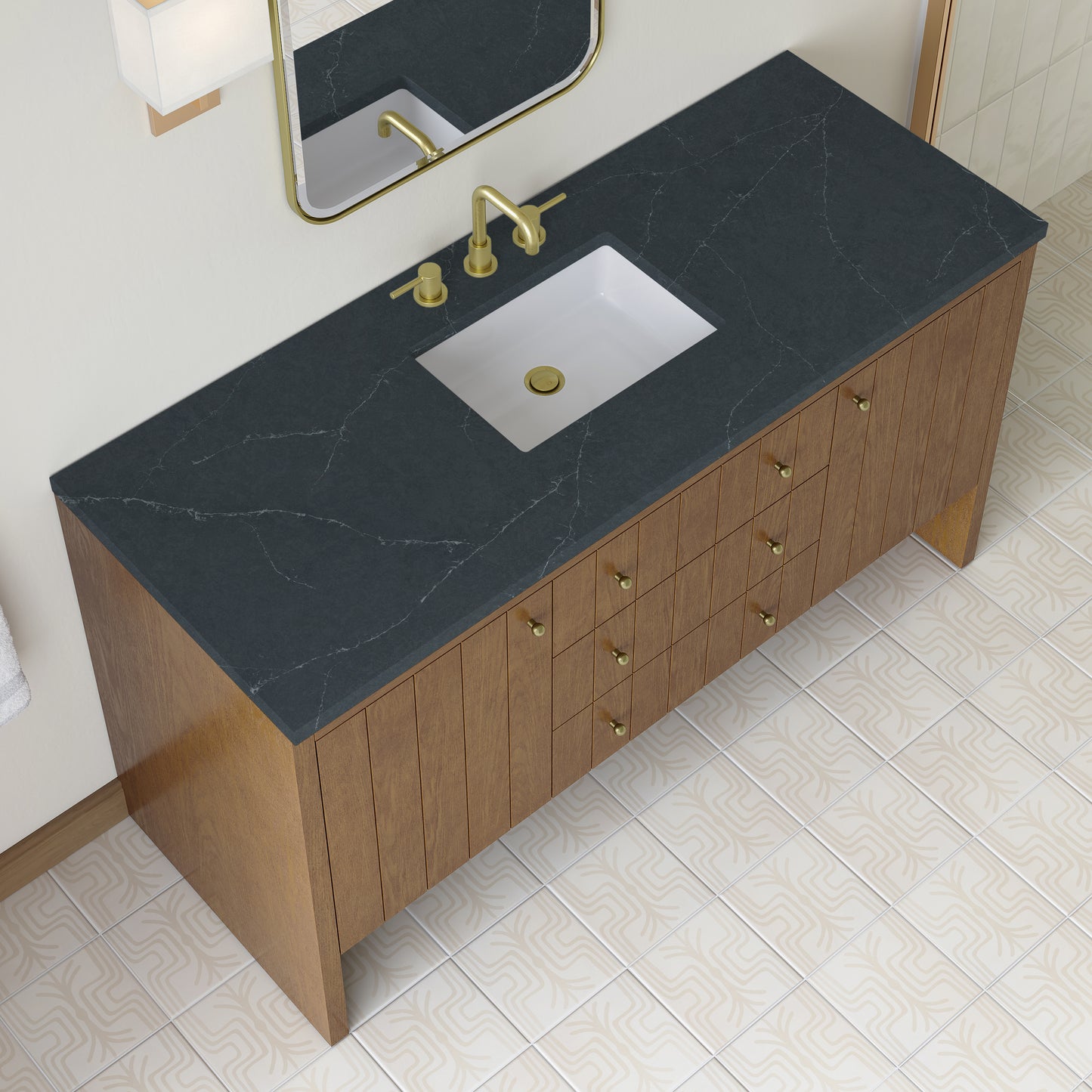 James Martin Hudson 60" Single Vanity with 3 CM Countertop