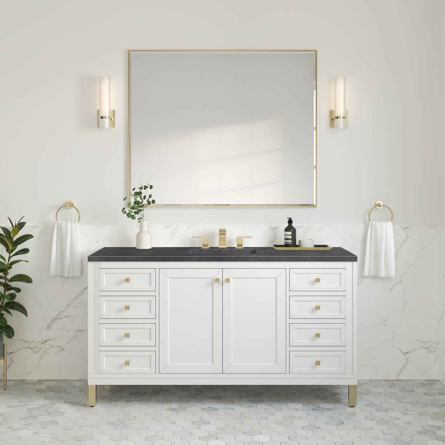 James Martin Chicago 60" Single Vanity with 3 CM Countertop