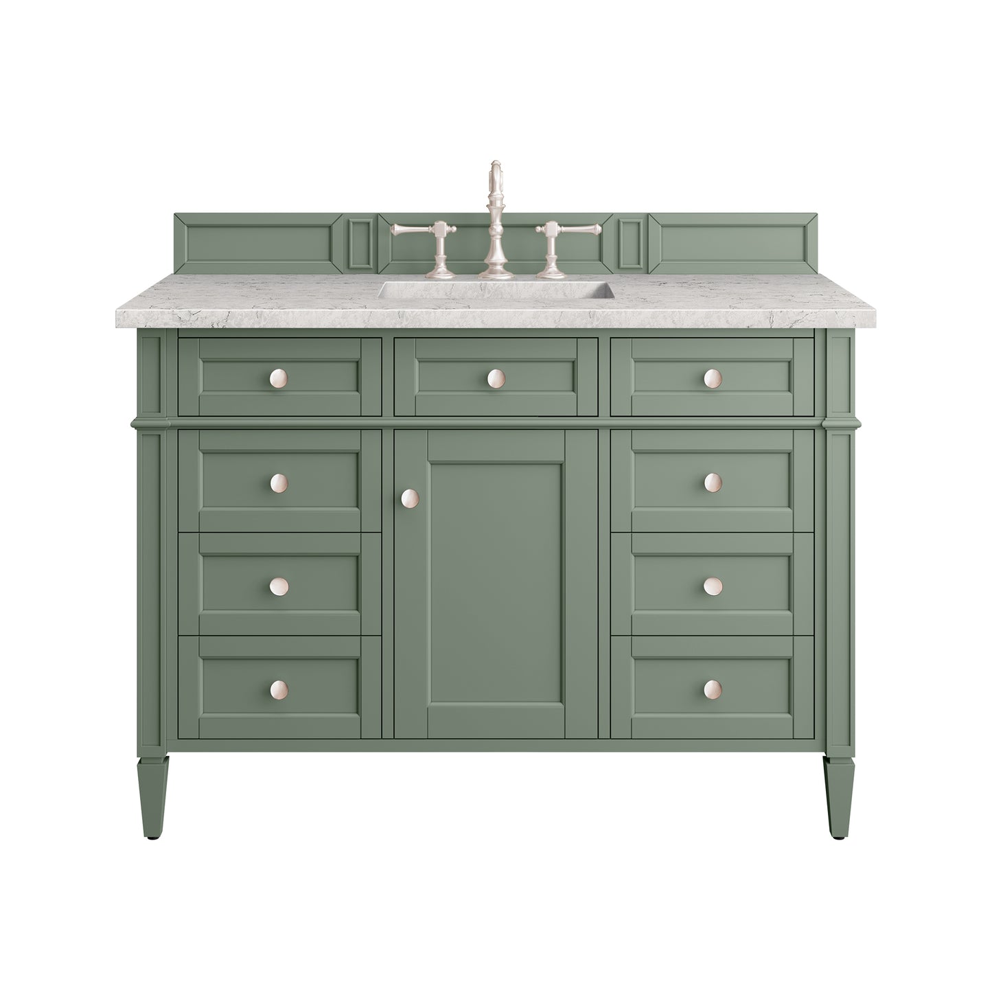 James Martin Brittany 48" Single Vanity with 3 CM Countertop & FreePower Wireless Charger
