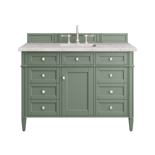 James Martin Brittany 48" Single Vanity with 3 CM Countertop & FreePower Wireless Charger