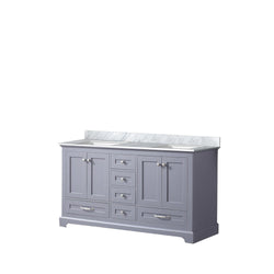Lexora Collection Dukes 60 inch Double Bath Vanity and Marble Top - Luxe Bathroom Vanities