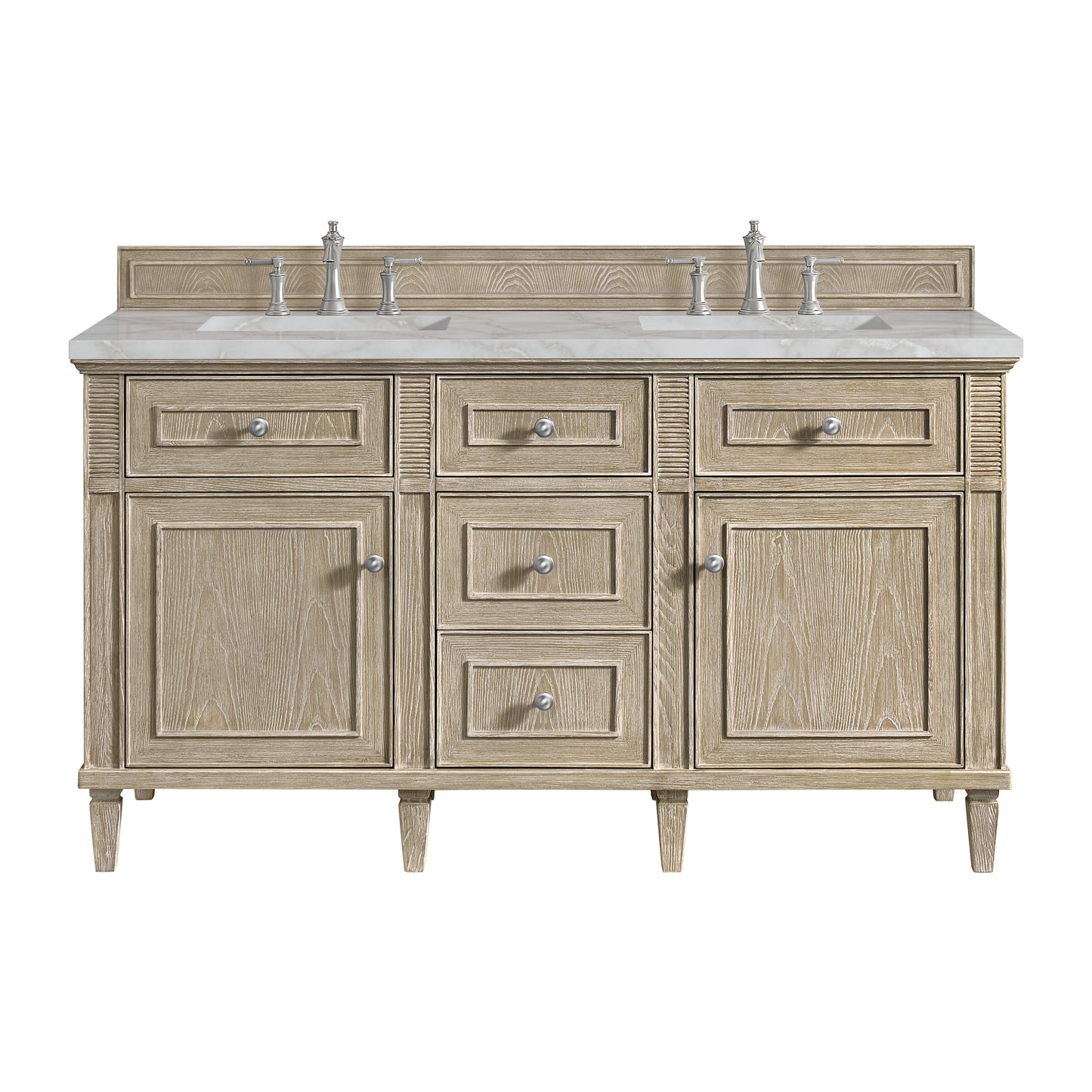 James Martin Lorelai 60" Double Vanity with 3 CM Countertop & FreePower Wireless Charger
