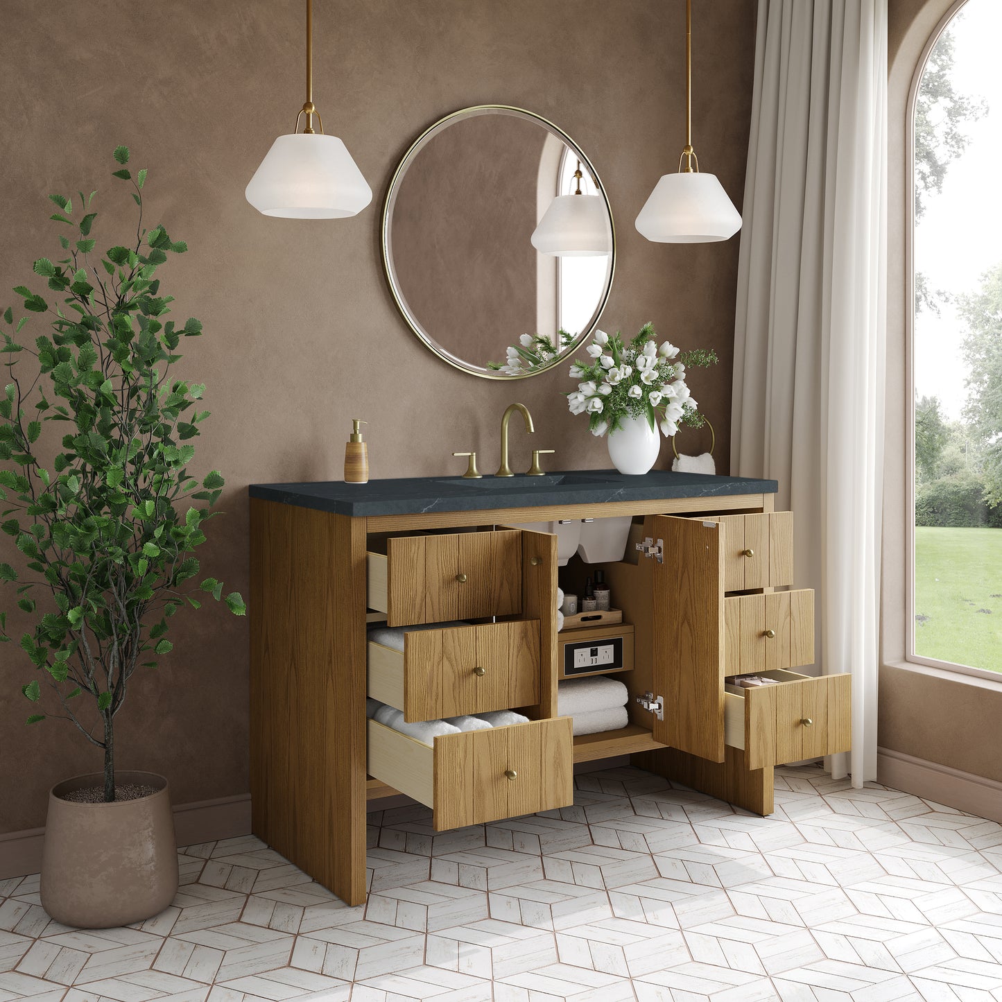 James Martin Hudson 48" Single Vanity with 3 CM Countertop
