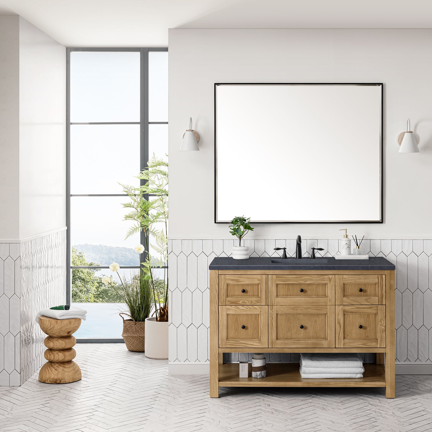 James Martin Breckenridge 48" Single Vanity, Light Natural Oak - Luxe Bathroom Vanities