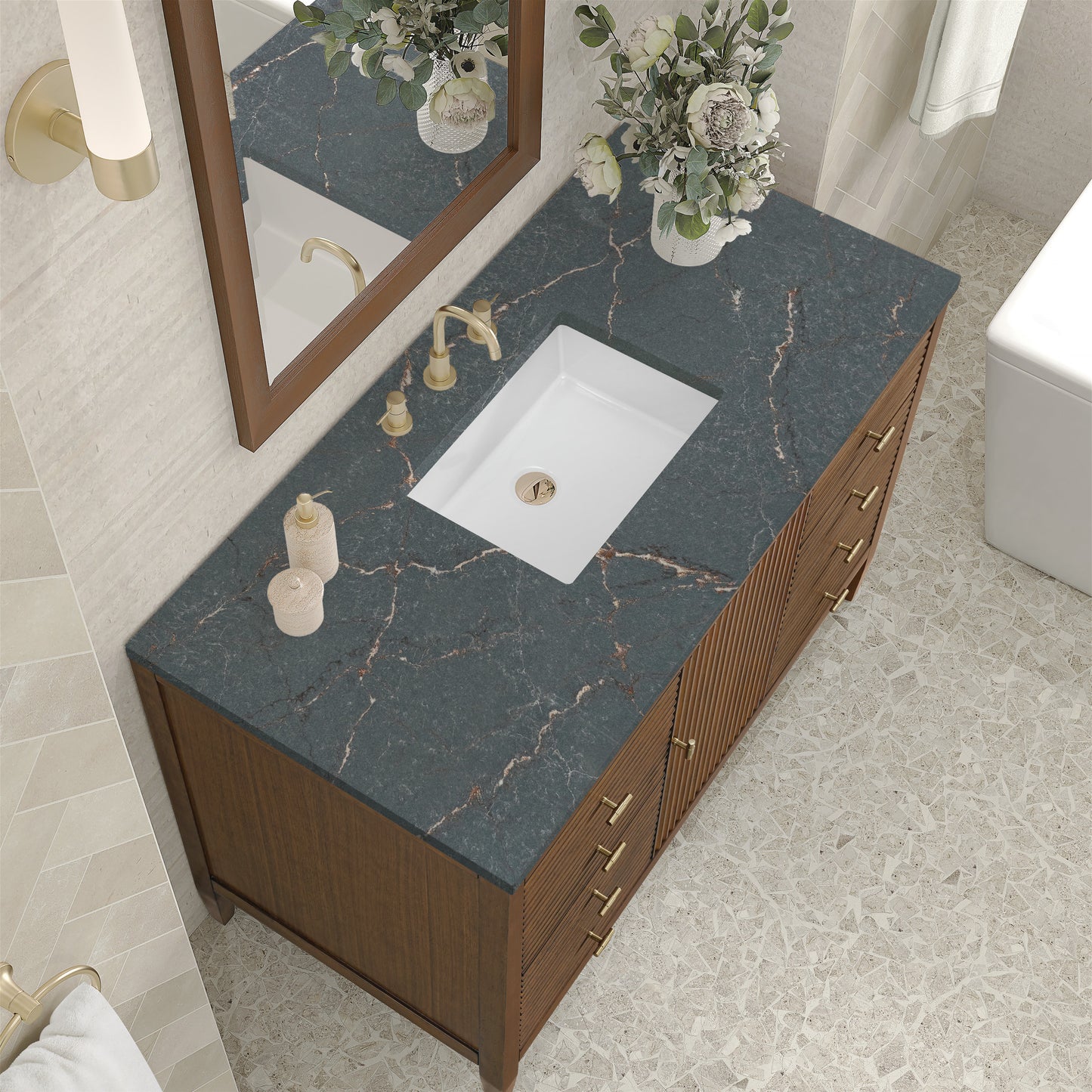 James Martin 48" Myrrin Vanity, W/ 3CM Top