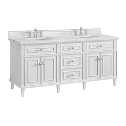 James Martin Lorelai 72" Double Vanity with 3 CM Countertop & FreePower Wireless Charger