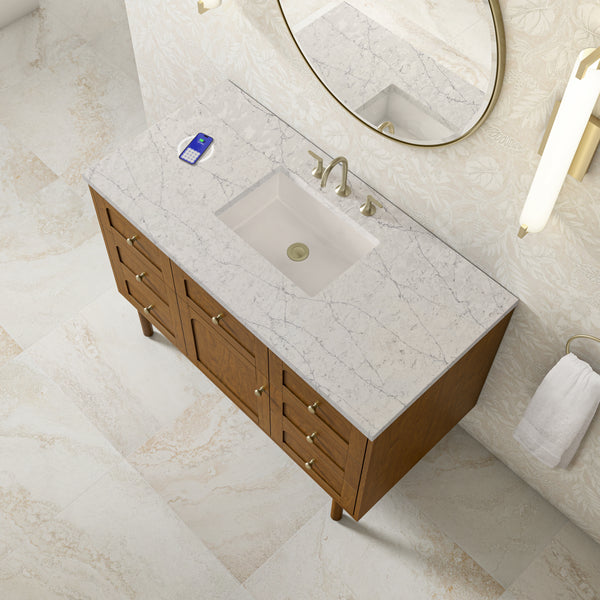 James Martin Laurent 48" Single Vanity with 3 CM Countertop & FreePower Wireless Charger