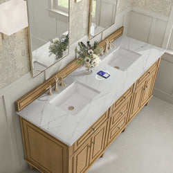 James Martin Lorelai 72" Double Vanity with 3 CM Countertop & FreePower Wireless Charger