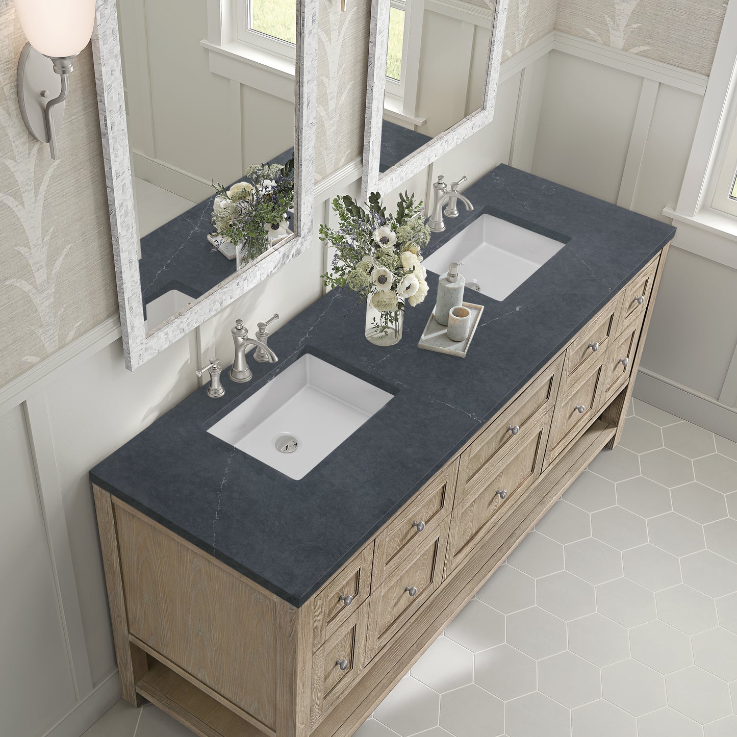 James Martin Breckenridge 72" Double Vanity w/ 3 CM Countertop
