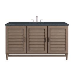James Martin Portland 60" Single Vanity Whitewashed Walnut with 3 CM Countertop
