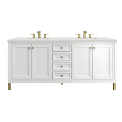 James Martin Chicago 72" Double Vanity with 3 CM Countertop