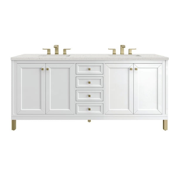 James Martin Chicago 72" Double Vanity with 3 CM Countertop