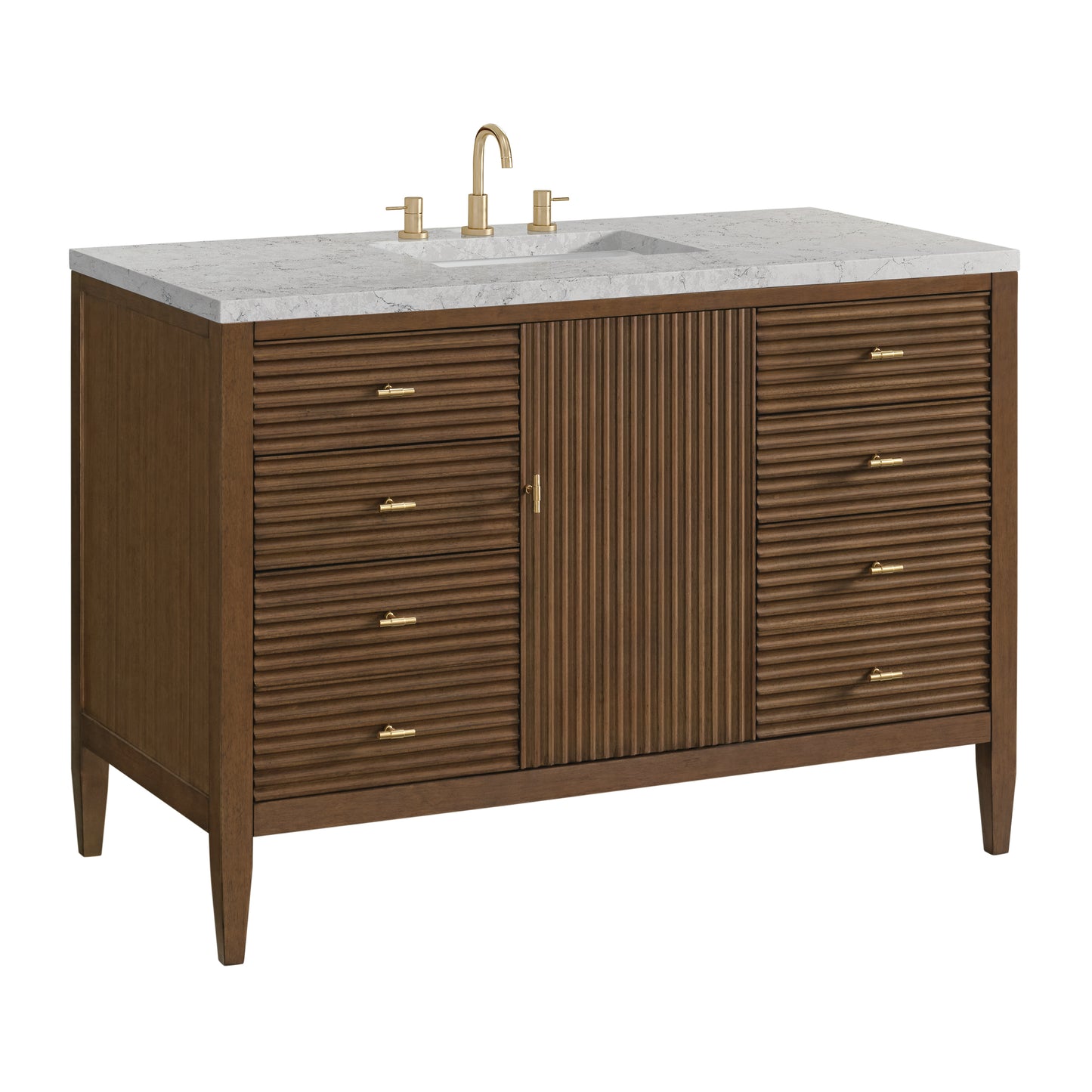 James Martin Myrrin 48" Single Vanity with 3 CM Countertop & FreePower Wireless Charger