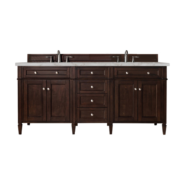 James Martin Brittany 72" Double Vanity with 3 CM Countertop & FreePower Wireless Charger