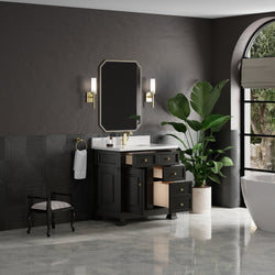 James Martin Brookfield 36" Single Vanity, Black Onyx with 3 CM Countertop - Luxe Bathroom Vanities