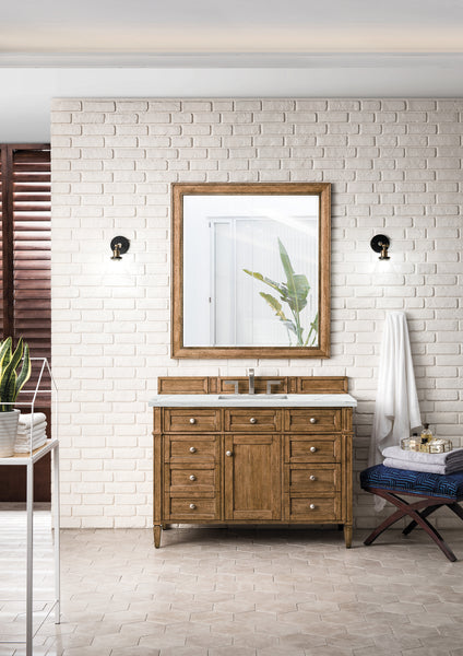 James Martin Brittany 48" Single Vanity with 3 CM Countertop & FreePower Wireless Charger