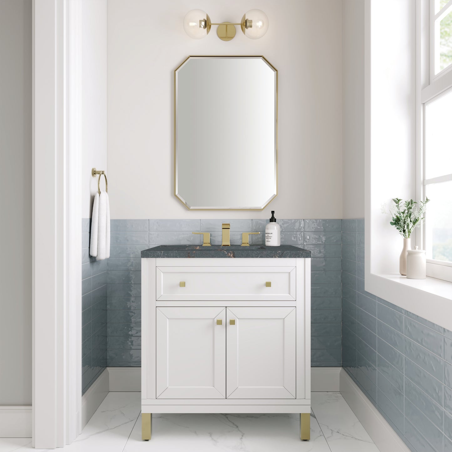 James Martin Chicago 30" Single Vanity with 3 CM Countertop