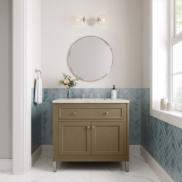 James Martin Chicago 36" Single Vanity with 3 CM Countertop