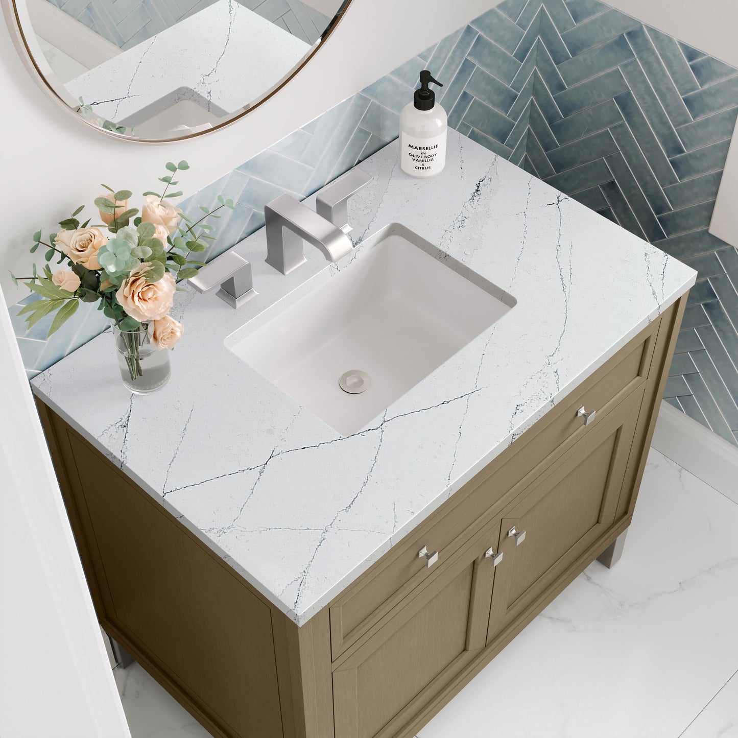 James Martin Chicago 36" Single Vanity with 3 CM Countertop