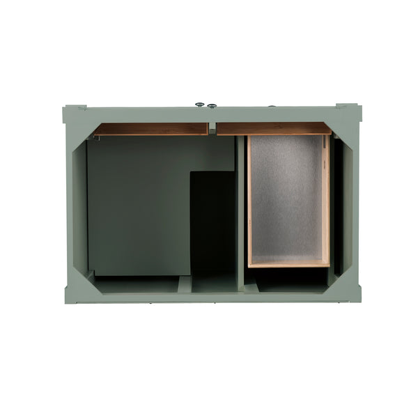 James Martin Brittany 36" Single Vanity, Smokey Celadon, Cabinet Only - Luxe Bathroom Vanities