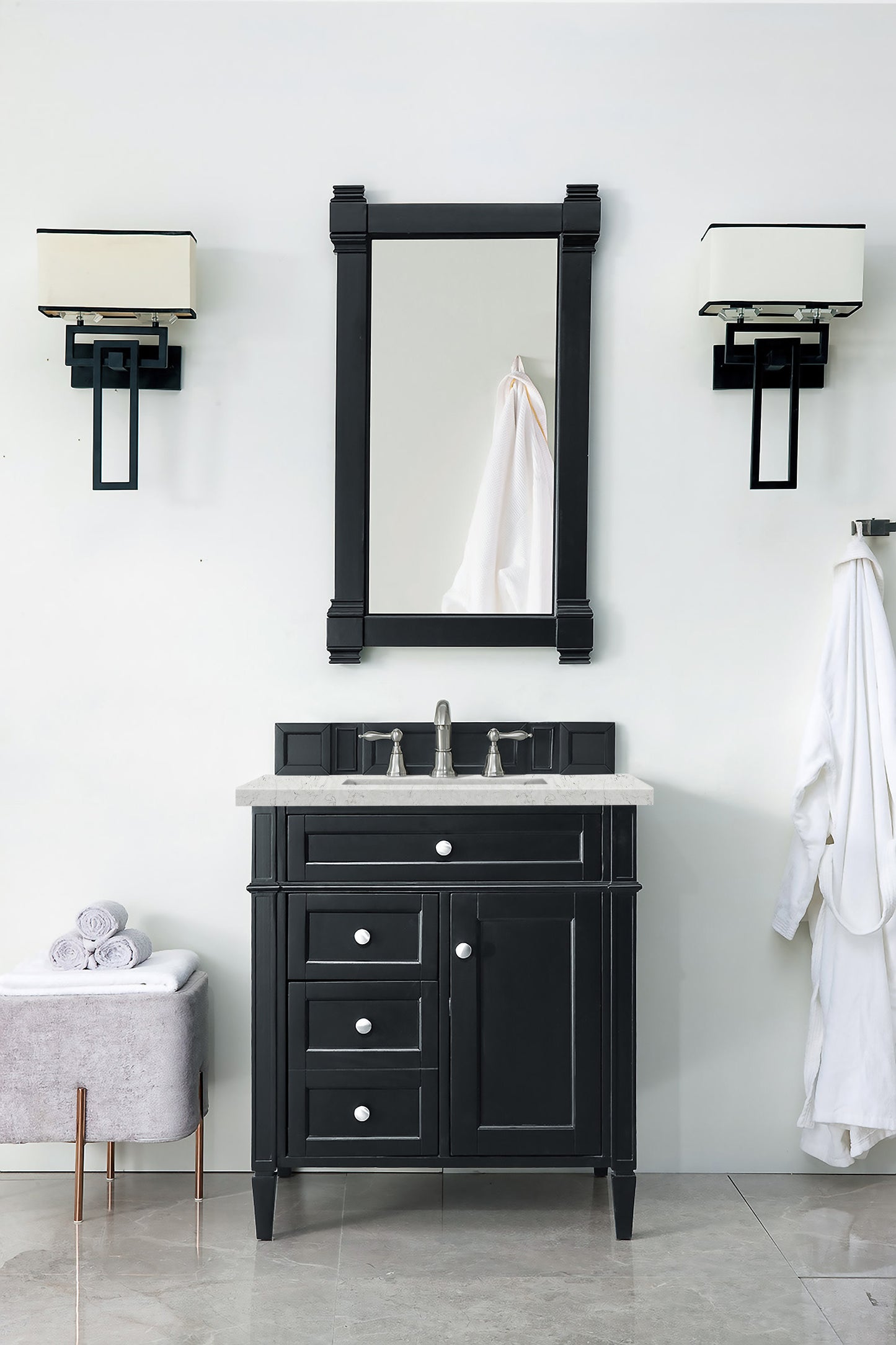 James Martin Brittany 30" Single Vanity with 3 CM Countertop