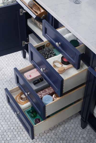James Martin Brittany 60" Double Vanity with 3 CM Countertop & FreePower Wireless Charger