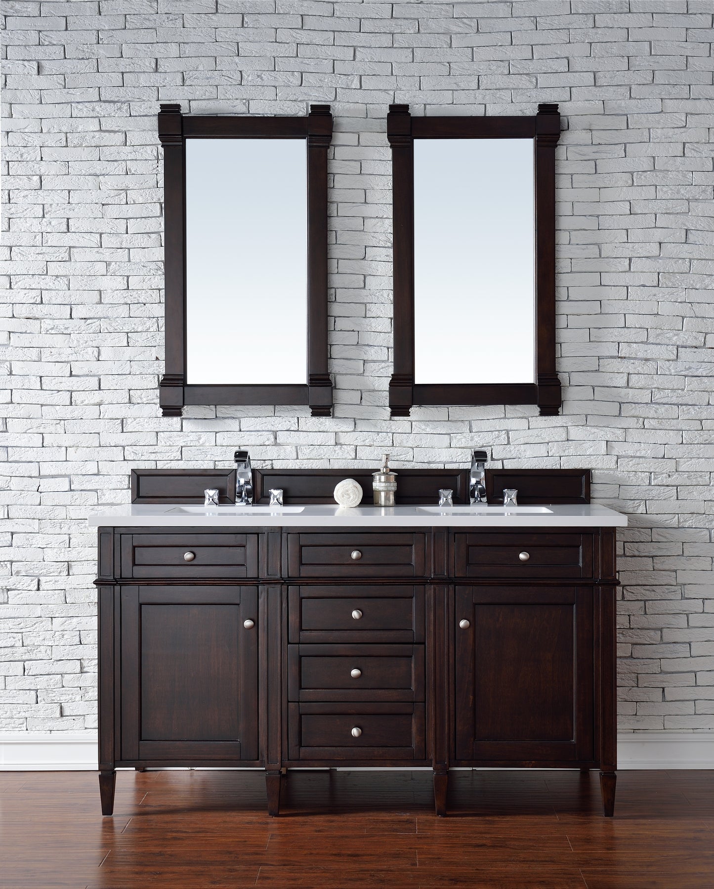 James Martin Brittany 60" Double Vanity with 3 CM Countertop
