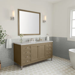 James Martin Chicago 60" Single Vanity with 3 CM Countertop & FreePower Wireless Charger