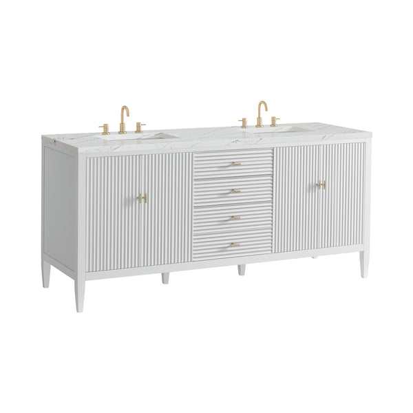 James Martin Myrrin 72" Double Vanity with 3 CM Countertop