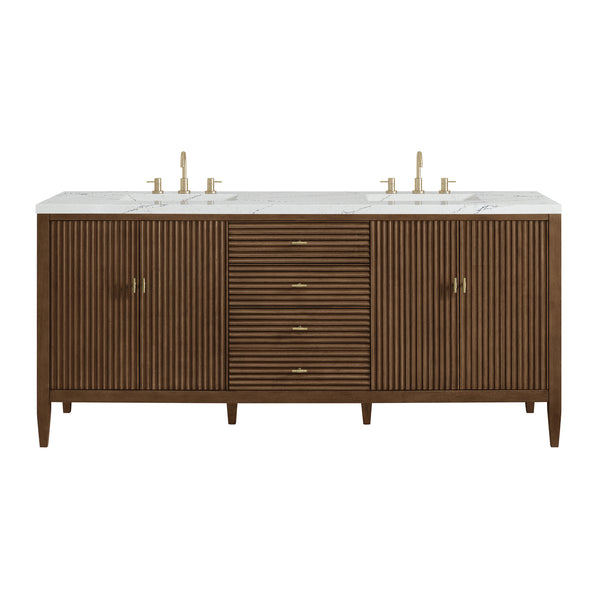 James Martin Myrrin 72" Double Vanity with 3 CM Countertop