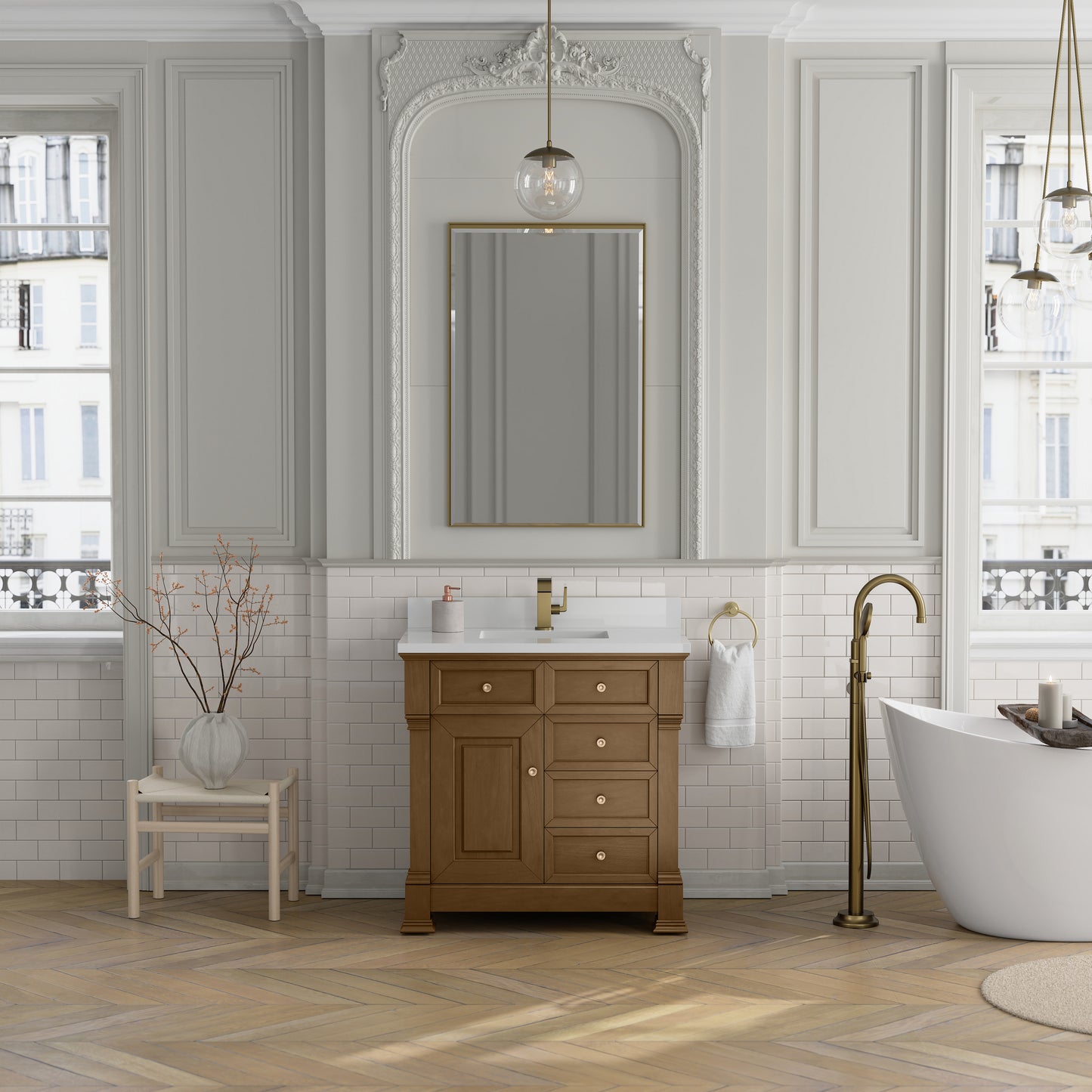 James Martin Brookfield 36" Single Vanity with 3 CM Countertop - Luxe Bathroom Vanities
