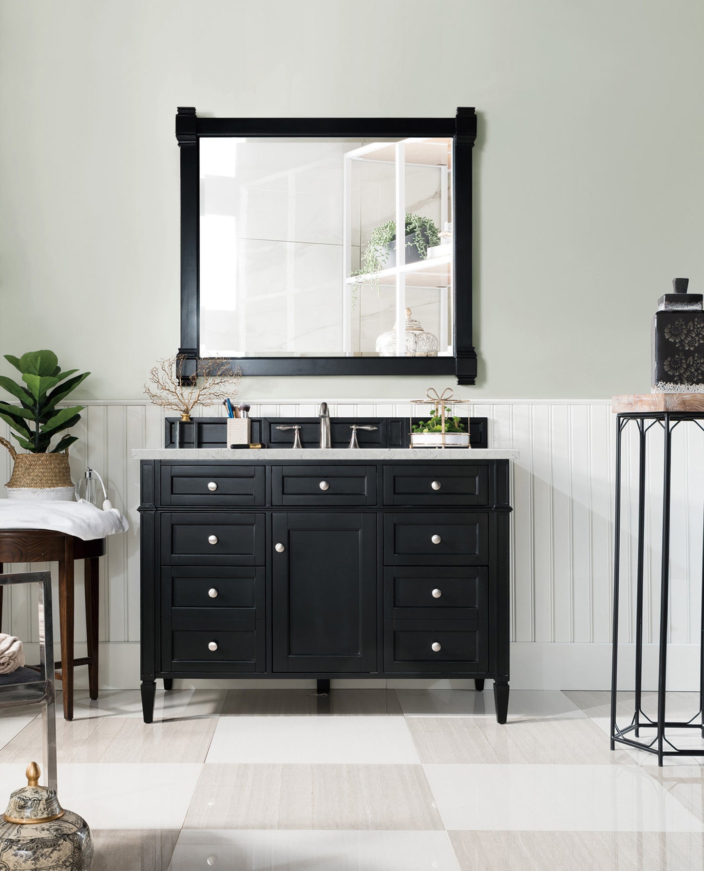 James Martin Brittany 48" Single Vanity with 3 CM Countertop & FreePower Wireless Charger