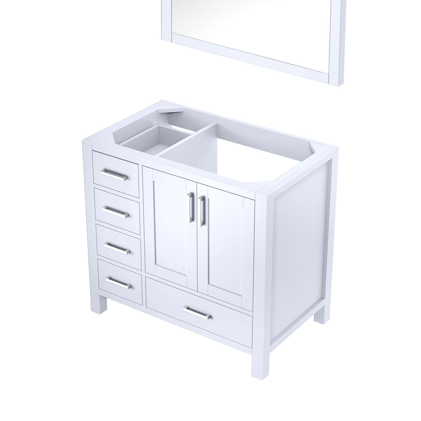 Lexora Collection Jacques 36 inch Bath Vanity and 34 inch Mirrors - Luxe Bathroom Vanities