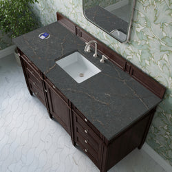 James Martin Brittany 60" Single Vanity with 3 CM Countertop & FreePower Wireless Charger
