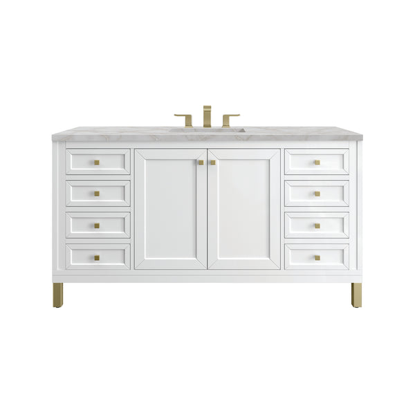 James Martin Chicago 60" Single Vanity with 3 CM Countertop
