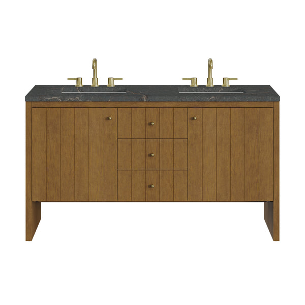 James Martin Hudson 60" Double Vanity with 3 CM Countertop & FreePower Wireless Charger