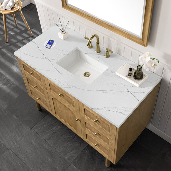 James Martin Laurent 48" Single Vanity with 3 CM Countertop & FreePower Wireless Charger